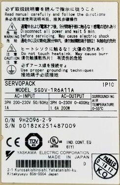 Yaskawa SGDV-1R6A11A | In Stock Ships Overnight